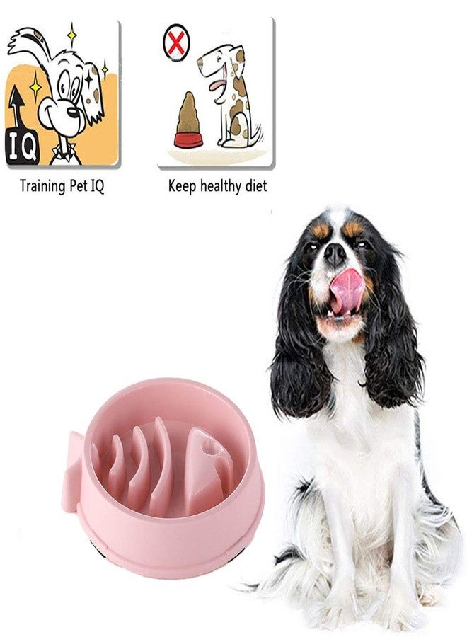 DotPet Slow Feeding Bowl, Fun Interactive Feeder Bloat Stop Pets Dog Bowl Preventing Feeder Anti Gulping Healthy Eating Diet Fish Shape Pet Bowls Against Bloat, Indigestion and Obesity (Pink) - Image 4